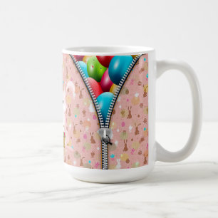 Whimsical Hoppy Easter Eggs Coffee Mug