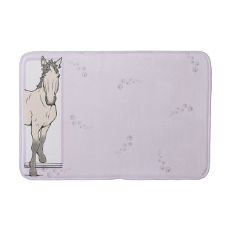 Whimsical Horse Lover Equestrian Welcome Bath Mat
