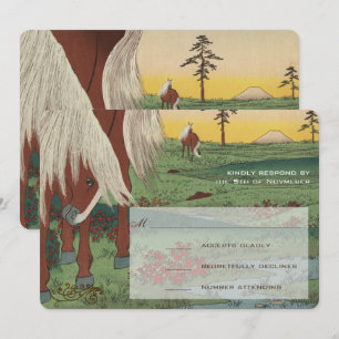 Whimsical Horse Wedding RSVP Invitation