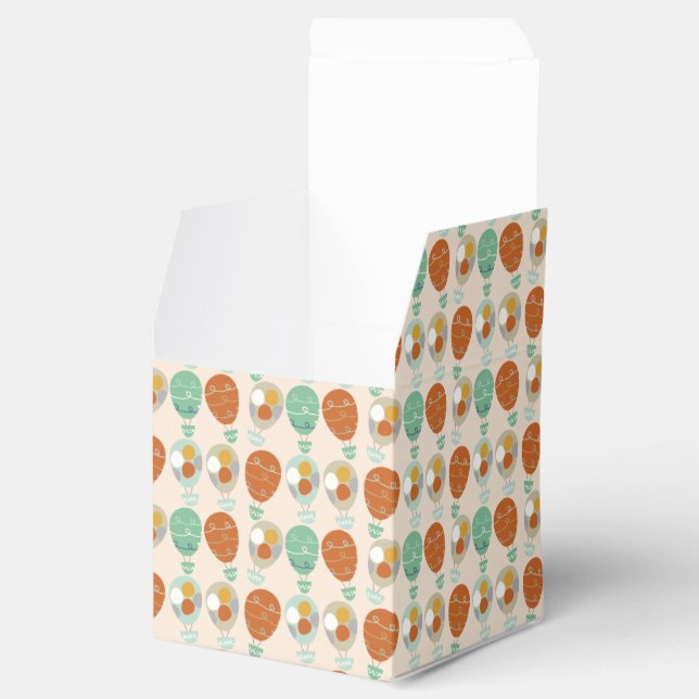 Whimsical Hot Air Balloons Favor Box (Opened)