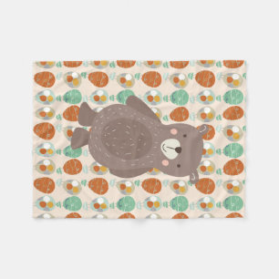 Whimsical Hot Air Balloons Fleece Blanket