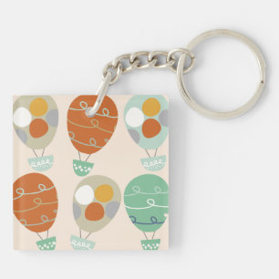 Whimsical Hot Air Balloons Keychain
