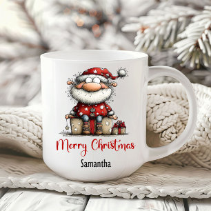 Whimsical Humour Santa Claus Festive Coffee Mug