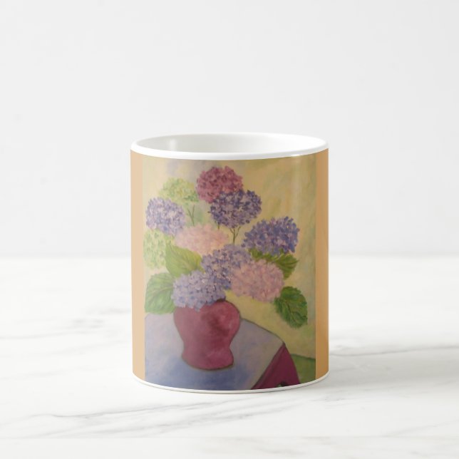 Whimsical Hydrangea Coffee Mug (Center)