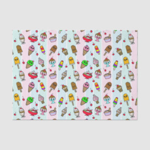 Whimsical Ice Cream Cones Birthday Tissue Paper
