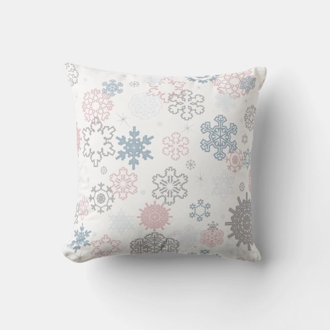 Whimsical Icicle Silhouettes Cream & Pastel Shades Throw Pillow (Front)