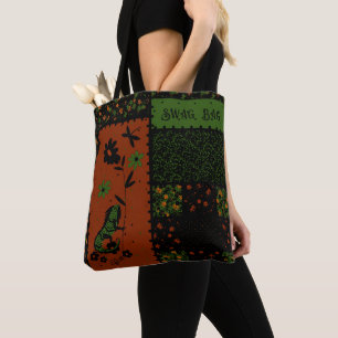 Whimsical Iguana Swag Bag Tote