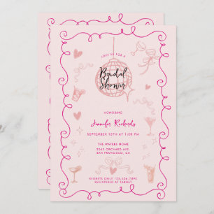 Whimsical Illustrated Bridal Shower Invitation