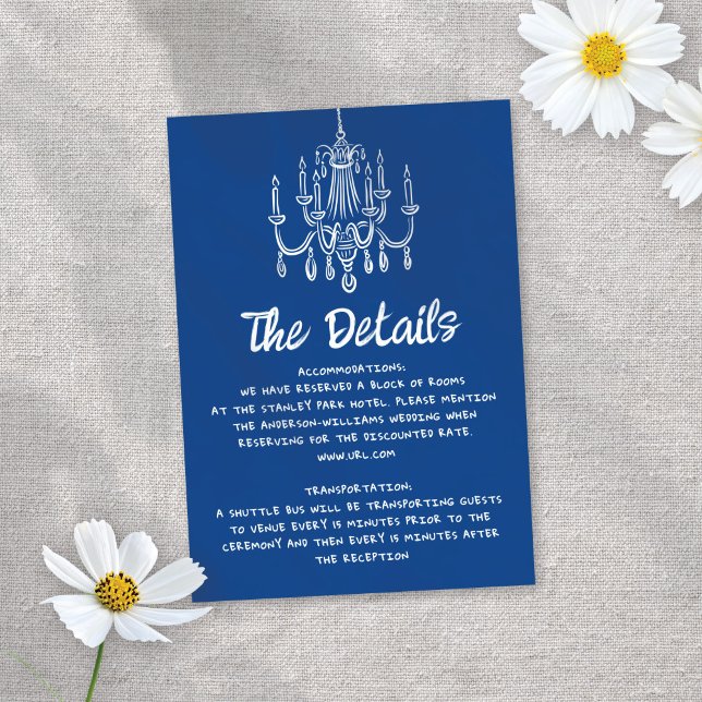 Whimsical Illustrated Hand-drawn Fun Wedding Info Enclosure Card (Creator Uploaded)