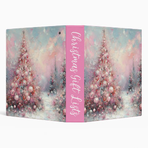 Whimsical Impressionistic Christmas Tree Binder