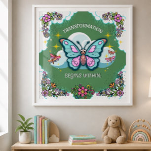 Whimsical Inspirational Poster - Transformation