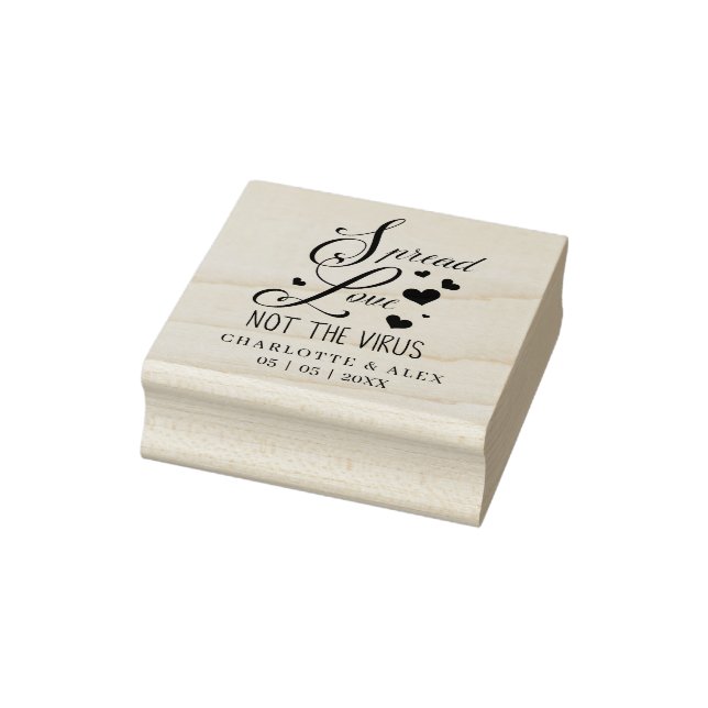 Whimsical Inspirational Quote Wedding Sanitizing Rubber Stamp (Stamp)