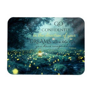 Whimsical Inspiring Dreams Quote Magnet