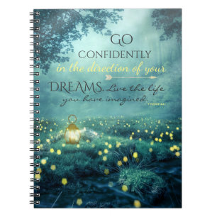 Whimsical Inspiring Dreams Quote Notebook