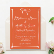 Whimsical Italian Sunset with White Bow Wedding