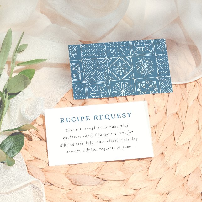 Whimsical Italian Tiles Bridal Shower Enclosure Card (Creator Uploaded)