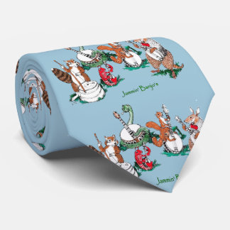 Whimsical Jammin Banjos Musical Tie