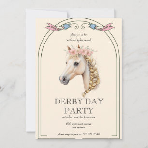 Whimsical Kentucky Derby Party Invitation   Horse 