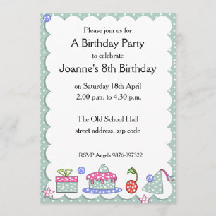 Whimsical Kid Birthday Invitation
