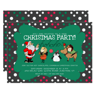 kids christmas party invitation