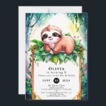 Whimsical Kids Sloth Birthday Invitation<br><div class="desc">Step into a world of wonder with our Whimsical Kids Sloth Birthday invitations! Featuring adorable sloth illustrations amidst playful patterns and pastel colours, these invites set the perfect tone for an enchanting party. Fully customizable and printable, they allow you to add your child's name, age, and any special details, making...</div>