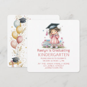 Whimsical Kindergarten Graduation Celebration  Invitation