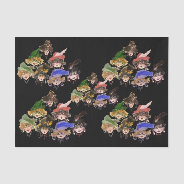 Whimsical Ladies Tissue Paper (Front)