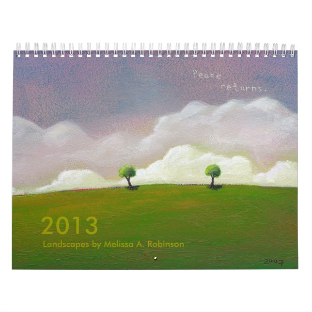 Whimsical landscape art fun hopeful paintings 2013 calendar (Cover)