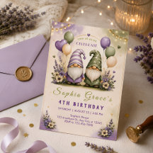 Whimsical Lavender Gnome Birthday Party
