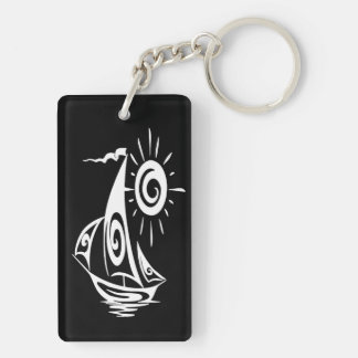 Whimsical Lazy Sailboat Keychain