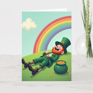 Whimsical Leprechaun Luck Card