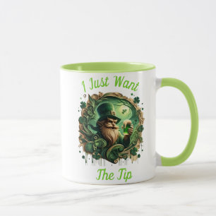 Whimsical Leprechaun Savouring A Pint Mug