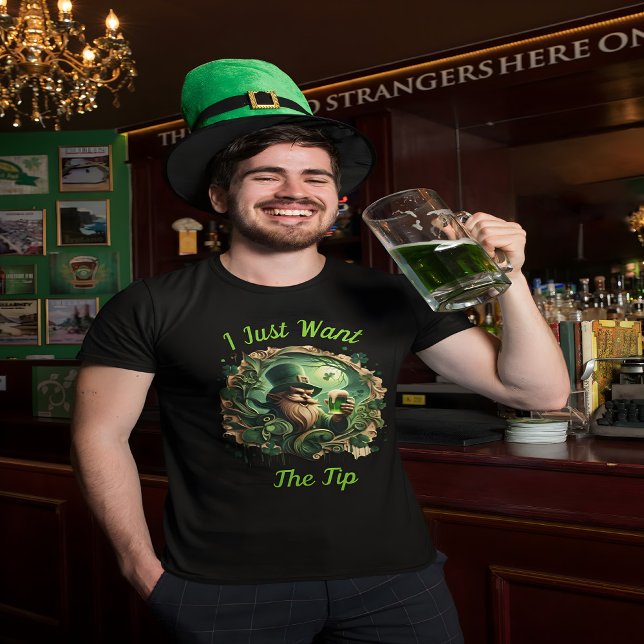 Whimsical Leprechaun Savouring A Pint T-Shirt (Creator Uploaded)