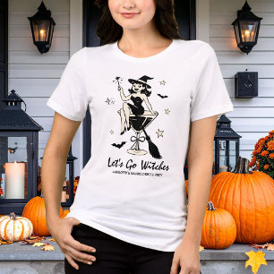 Whimsical Let's Go Witches Halloween Bachelorette Tri-Blend Shirt