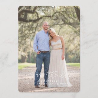 Whimsical Lettering Save the Date Card