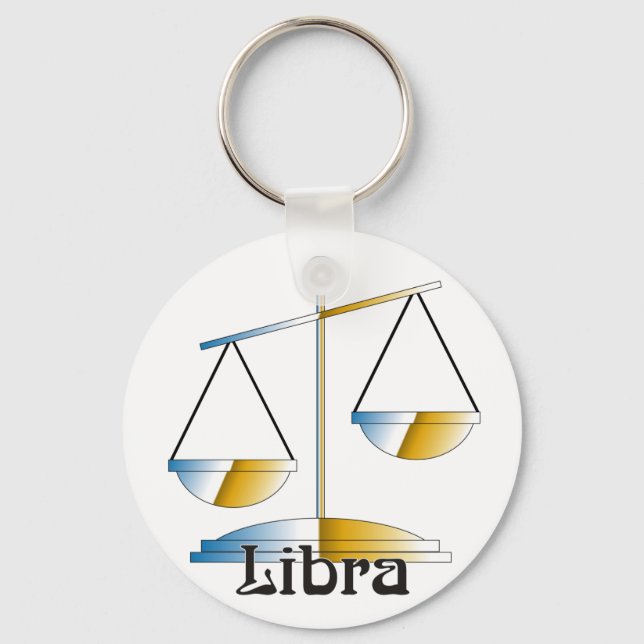 Whimsical Libra Keychain (Front)