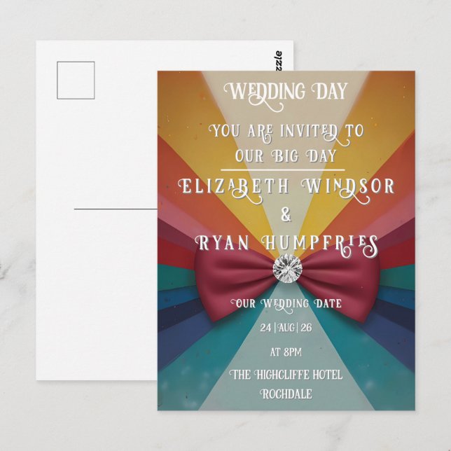 "Whimsical Light Pink Wedding Invitations Sparkles (Front/Back)