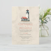 Whimsical Lighthouse Wedding Invitations (Standing Front)