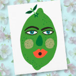 Whimsical Lime Postcard<br><div class="desc">Add your own text to the front and back, or change the colours. Take a look at my shop for more!</div>