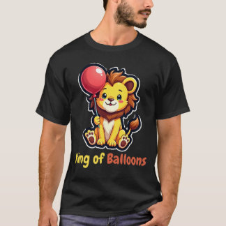 Whimsical Lion Balloon T-Shirt – Playful and Bold 