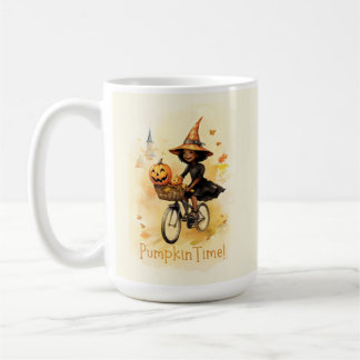 Whimsical Little Black Witch Garden Flag Coffee Mug