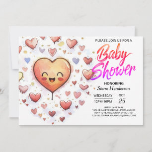 Whimsical Little Cutie Boho Baby Shower Invitation
