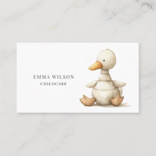 Whimsical Little Duckling Childcare Business Card