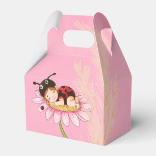 Whimsical Little Ladybug Baby Shower Favor Box