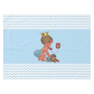 Whimsical Little Prince on Phone Baby Shower Tablecloth