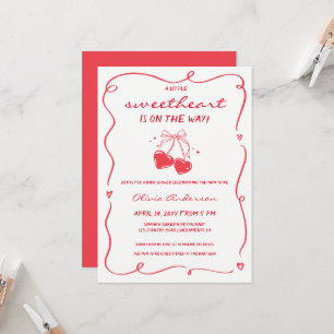 Whimsical Little Sweetheart Baby Shower Invitation