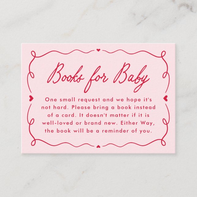 Whimsical Little Sweetheart Diaper Raffle Enclosure Card (Front)