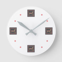 Whimsical Llamas Acrylic Wall Clock