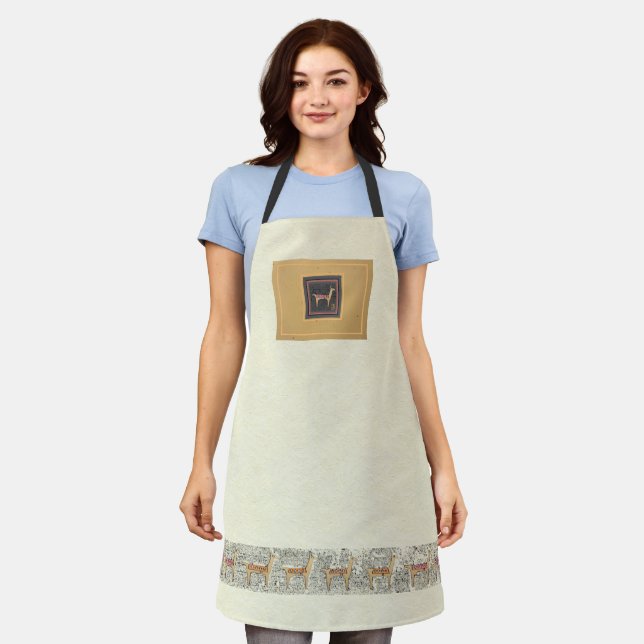 Whimsical LLamas All-Over Print Apron (Worn)