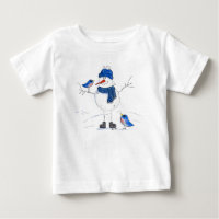 Whimsical Long-Legged Snowman